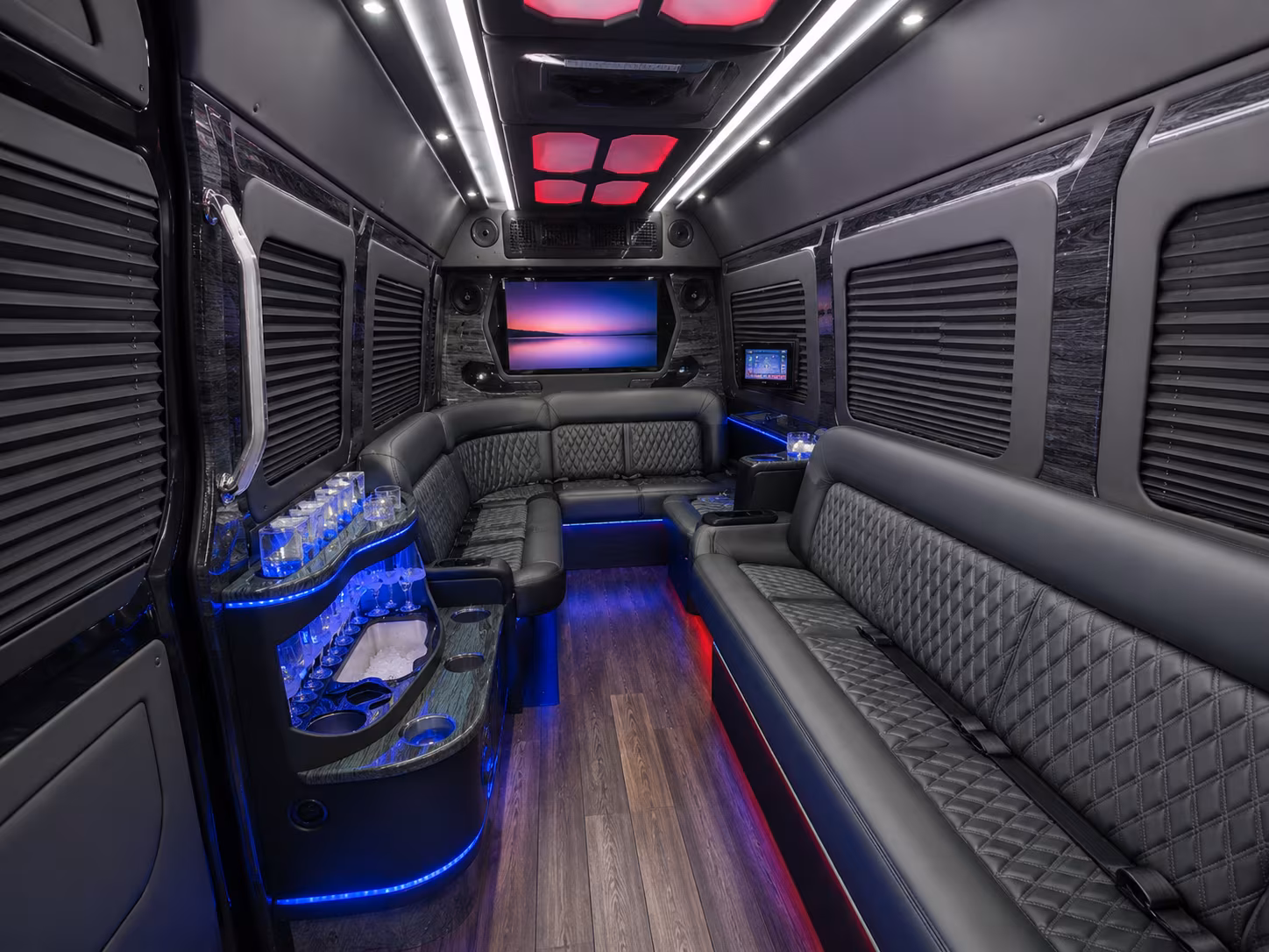 west bloomfield 40 passenger party bus inside